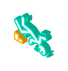 Drop Head Kick Accident Isometric Icon