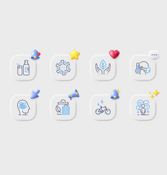 Milk Fair Trade And Sick Man Line Icons For Web