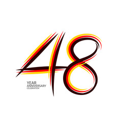 48 Years Anniversary Celebration Logotype