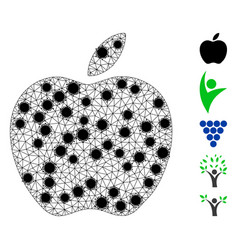 Apple Triangulated Mesh Icon With Covid19 Centers