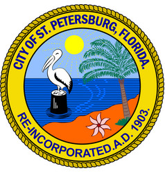 Coat Of Arms Of St Petersburg In Florida Usa