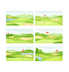 Countryside Golf Courses Set Beautiful Summer