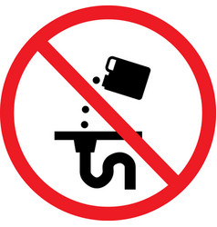 Do Not Pour Down Drain Fields Icon On White