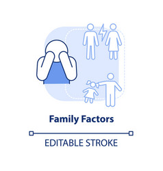 Family Factors Light Blue Concept Icon