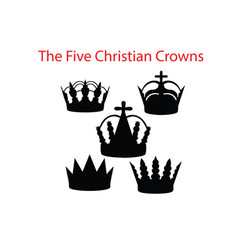 Five Christian Crown Silhouettes