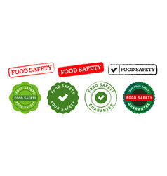 Food Safety Rectangle Circle Green And Red Color