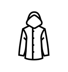 Raincoat Yellow Autumn Line Icon