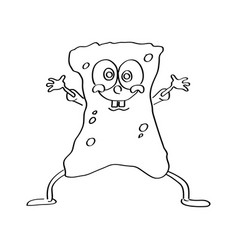 Sponge With Outstretched Arms Cute Cartoon