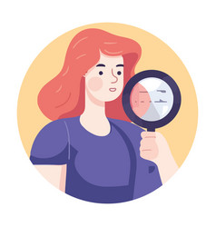 Woman Holding Magnifying Glass