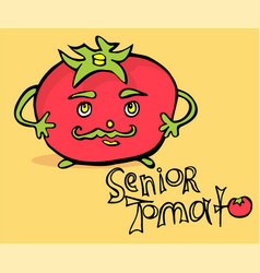 Cartoon Senior Tomato Cheerful Cute Character