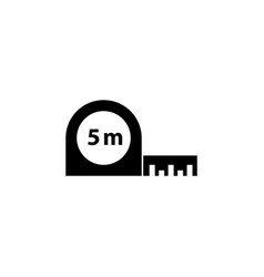 Construction Tape Measure Flat Icon