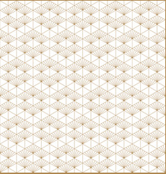 Seamless Japanese Pattern Shoji Kumiko In Golden