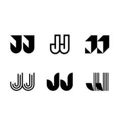 Set Of Letter Jj Logos