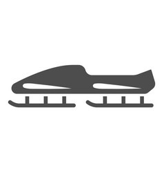 Bobsleigh Sled Solid Icon Winter Sport Concept