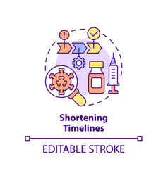 Shortening Timelines Concept Icon