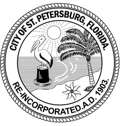 Coat Of Arms Of St Petersburg In Florida Usa