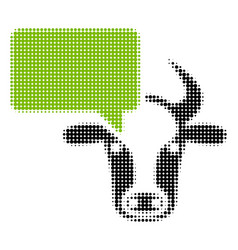 Cow Opinion Halftone Icon