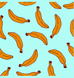 Hand Drawing Banana Seamless Pattern In Sketch