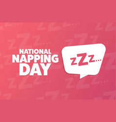 National Napping Day Holiday Concept Template