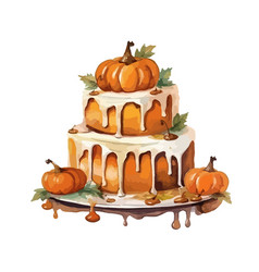 Pumpkin Cake Clipart Isolated