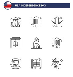 Set 9 Usa Day Icons American Symbols