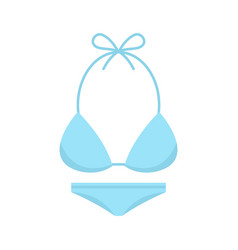 Figure Swimsuit Icon Flat Isolated