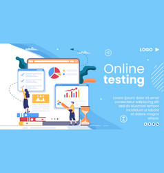 Online Testing Course Post Template Flat Design