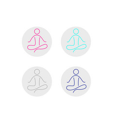 People In Yoga Asana Basic Pose Clipart Logo