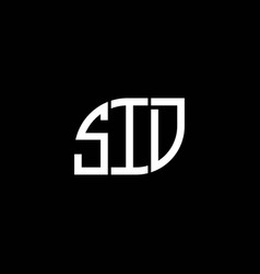 Sid Letter Logo Design On Black Background