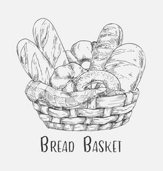 Hand drawn bread Royalty Free Vector Image - VectorStock