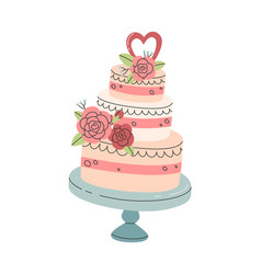 Wedding Cake On Plate