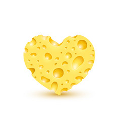 Cheese Heart Organic Icon Food Object White