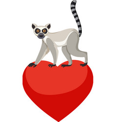 Lemur Walking On Heart