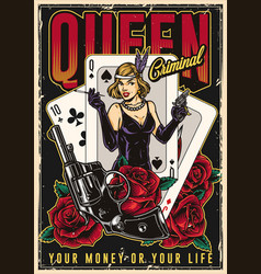 Mafia Queen Playing Card Poster