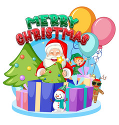 Merry Christmas Sign Icon Cartoon