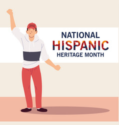 National Hispanic Heritage Month With Latin Man