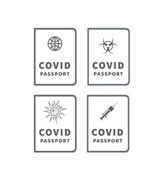 Set Of Different Covid-19 Vaccination Passports