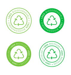 100 Biodegradable Recycled Icon Sign Design