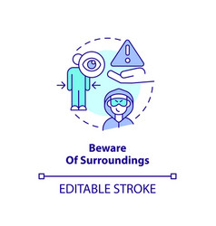 Beware Of Surroundings Concept Icon