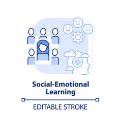 Social Emotional Learning Light Blue Concept Icon