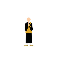 Buddhist Monk Standing Praying Monk