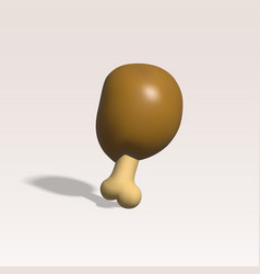 Chicken Leg 3d Icon Legs Meat 3d