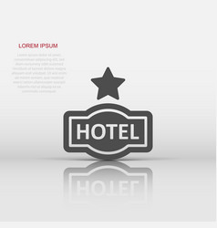 Hotel 1 Star Sign Icon In Flat Style Inn On White