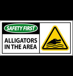 Safety First Alligators In The Area Sign