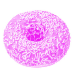 Donut With Glaze One From Pink Circle Dots