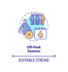 Off-peak Seasons Travel Concept Icon