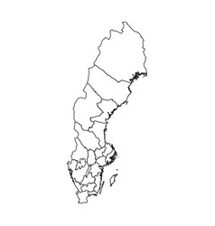 Outline Sketch Map Of Sweden With States