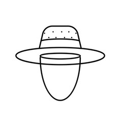 Straw Hat Summer Line Icon