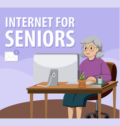 Internet For Seniors Concept