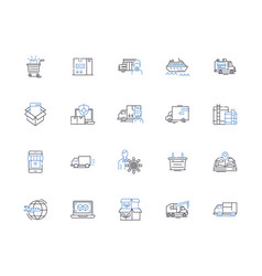 Inventory Management Line Icons Collection